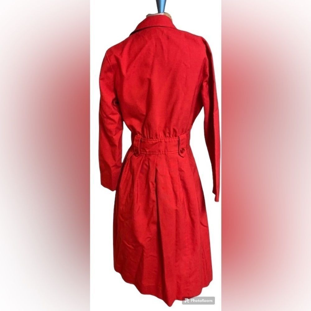 Vintage Kevin Stewart Petites Red Wrap Midi Dress 👗 - Picture 3 of 8